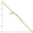 14k Yellow Gold Polished Cross w/ .5in ext. Bracelet