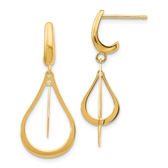 14k Yellow Gold Polished Dangle Earrings 14k Yellow Gold Polished Dangle Earrings