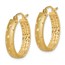 14k Yellow Gold Polished & Diamond-cut Hoop Earrings - 20 mm