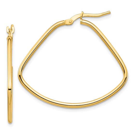 14k Yellow Gold Polished Fancy Hoop Earrings 14k Yellow Gold Polished Fancy Hoop Earrings