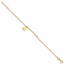 14k Yellow Gold Polished Heart w/ .5in ext. Bracelet