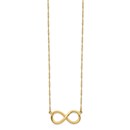 14k Yellow Gold Polished Infinity Necklace - 16.5 in.