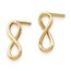 14k Yellow Gold Polished Infinity Post Earrings