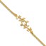 14k Yellow Gold Polished Leaf Bracelet - 7 in.