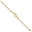 14k Yellow Gold Polished Leaf Bracelet - 7 in.