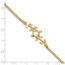 14k Yellow Gold Polished Leaf Bracelet - 7 in.