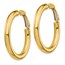 14k Yellow Gold Polished Round Hoop Earrings - 25 mm