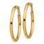 14k Yellow Gold Polished Round Hoop Earrings - 40 mm