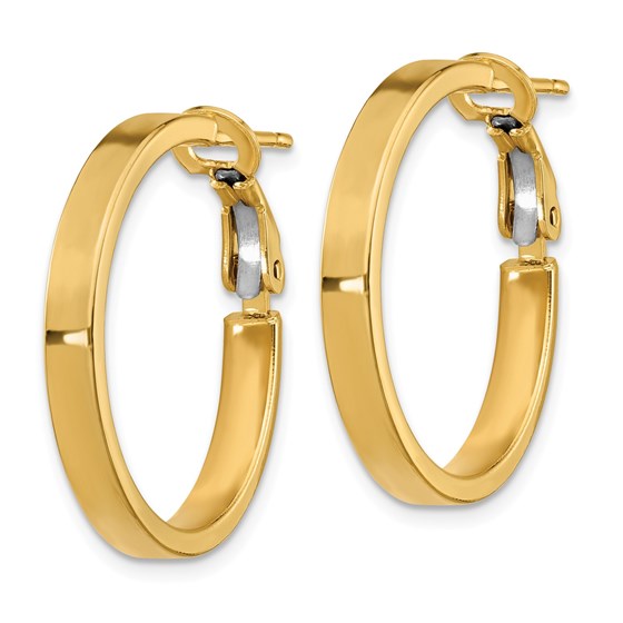 Buy 14k Yellow Gold Pol Square Tube Hoop Earrings APMEX
