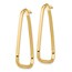 14k Yellow Gold Polished Triangle Hoop Earrings - 2x25 mm