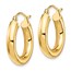 14k Yellow Gold Polished Tube Hoop Earrings - 4 mm