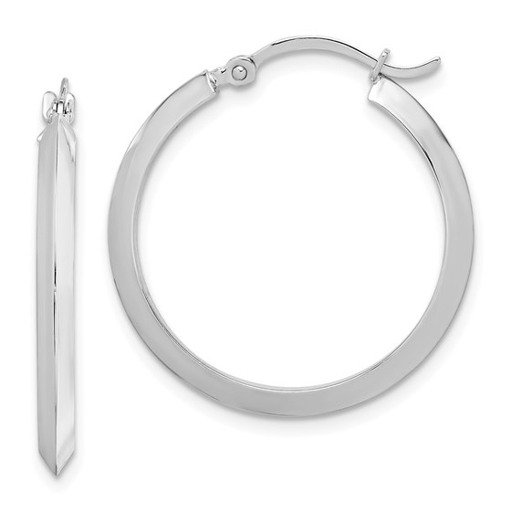 14k Yellow Gold Polished White Gold Hoop Earrings 14k Yellow Gold Polished White Gold Hoop Earrings