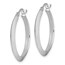 14k Yellow Gold Polished White Gold Hoop Earrings
