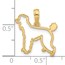 14K Yellow Gold Poodle Dog Outline Charm - 18.8 mm