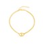 14K Yellow Gold Puff Mariner Saturn Chain Bracelet - 7.5 in.
