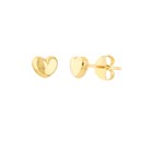 14K Yellow Gold Puff Stud Earrings