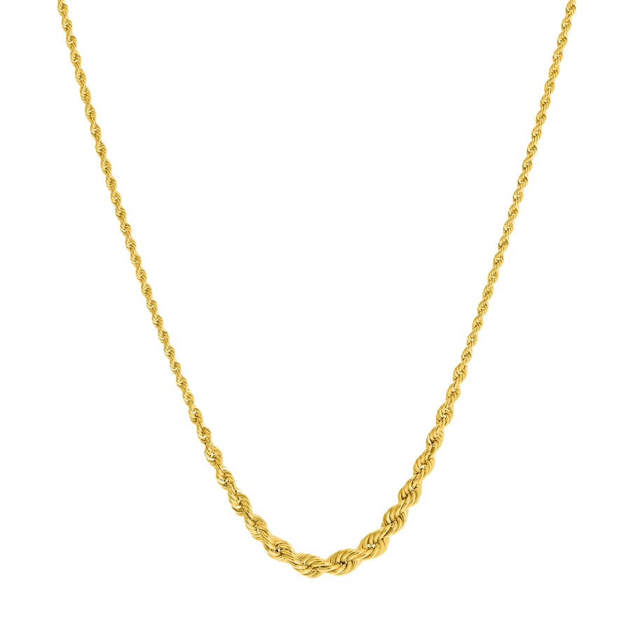 14K Yellow Gold Rope Chain Necklace 2.6mm - 5.85 - 16-18 in.