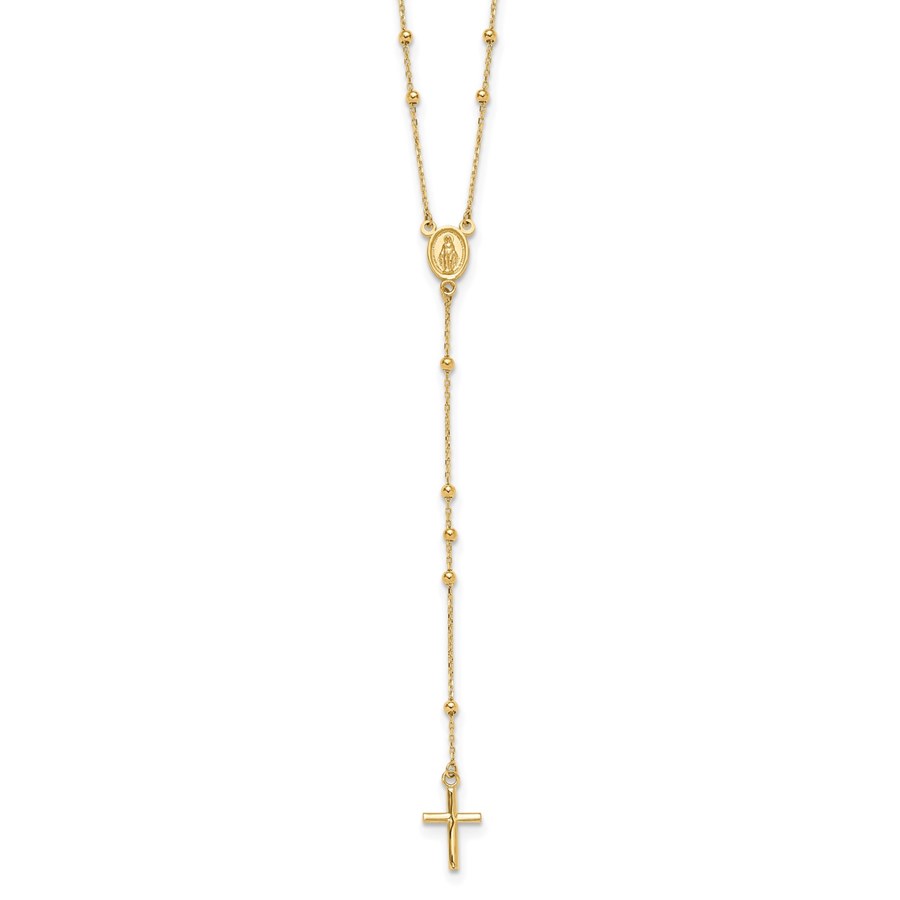 14K Yellow Gold Rosary - 24.5 in.