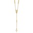 14K Yellow Gold Rosary Design Medal Y-Drop Necklace - 17.75 in.