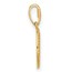 14K Yellow Gold Round with Rope Border Charm - 15 mm