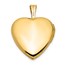 14K Yellow Gold Satin 16mm Rose Heart Locket - 21.5 mm