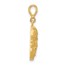 14K Yellow Gold Satin Jesus Medal Pendant - 25.3 mm