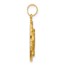 14K Yellow Gold Satin Medal Solid Oval Pendant - 24.9 mm