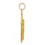 14K Yellow Gold Satin Medal Solid Oval Pendant - 29.9 mm