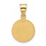 14K Yellow Gold Satin Miraculous Mary Back Medal - 21 mm