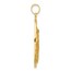 14K Yellow Gold Satin Miraculous Medal Oval Pendant - 33 mm