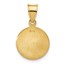 14K Yellow Gold Satin Sacred Heart of Jesus Medal - 21.1 mm