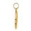 14K Yellow Gold Satin St Anthony Medal Circle Pendant - 21.5 mm