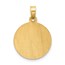 14K Yellow Gold Satin St Anthony Medal Circle Pendant - 21.5 mm