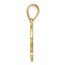 14K Yellow Gold Script Letter D Initial Pendant - 23 mm