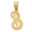 14K Yellow Gold Script Letter E Initial Pendant - 23.6 mm