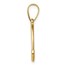 14K Yellow Gold Script Letter N Initial Pendant - 24 mm