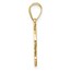 14K Yellow Gold Script Letter P Initial Pendant - 24 mm