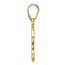 14K Yellow Gold Script Letter R Initial Pendant - 24 mm