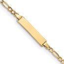 14K Yellow Gold Semi-Solid Figaro ID Bracelet - 8 in.