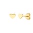 14K Yellow Gold Shaped Flat Stud Earrings