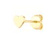 14K Yellow Gold Shaped Flat Stud Earrings