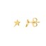 14K Yellow Gold Shooting Star Stud Earring