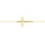 14K Yellow Gold Sideways Cross Cable Chain - 6.5 - 7.5 in.