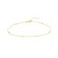 14K Yellow Gold Six Mini Six Crosses Station Anklet - 10 in.
