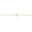 14K Yellow Gold Six Mini Six Crosses Station Anklet - 10 in.