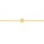14K Yellow Gold Six Mini Star Station Adjustable Anklet - 10 in.