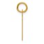 14K Yellow Gold Slanted Block Letter M Initial Charm - 20.3 mm