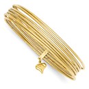 14k Yellow Gold Slip On Seven-Bangle Set