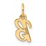 14K Yellow Gold Small Script Letter B Initial Charm - 15 mm