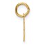 14K Yellow Gold Small Script Letter D Initial Charm - 15.3 mm